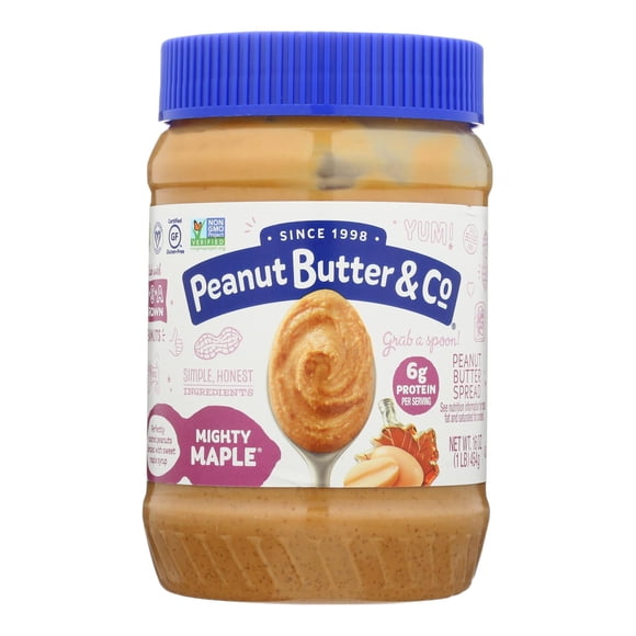 Peanut Butter Beurre d'Arachide et Co - Érable Puissant - Caisse de 6 - 16 Oz