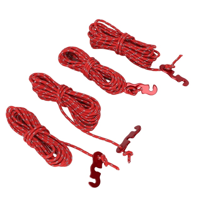 4Pcs Reflective Tent Rope, Adjustable Camping Cord, Tents and Canopies Accessories Kit for Outdoor Activities