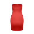 thumbnail image 4 of EGNMCR Robes de Fête pour Femmes Femmes Printemps et Été Couleur Unie Col Droit Moulant Passe-Partout Robe de Boîte de Nuit, 4 of 4