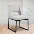 thumbnail image 2 of Meridian Furniture Jayce Boucle Fabric Dining Chair, Cream, 2 of 6