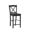 thumbnail image 1 of Pemberly Row Tabouret de Comptoir 24 Pouces Noir et Espresso, 1 of 2