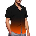 thumbnail image 1 of Pisexur Shirts for Man T Hommes Mode Décontractée Col Rabattu Imprimé Manches Courtes Chemise Boutonnée Blouse Orange, L Chemises de Golf Hommes & Chemises Hommes, 1 of 7