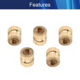 thumbnail image 3 of Wekity Knurled Insert Nuts, Female Thread Brass Embedment Nut M5x8mm H x 7mm OD Heat Set Insert Nut for Printing 3D Printer and More Projects 50Pcs-0621, 3 of 5
