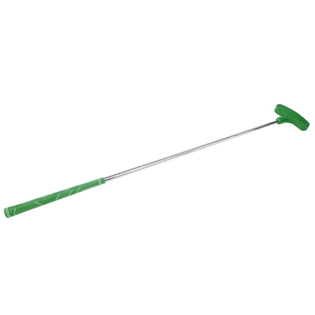 LYUMO 6 Colors 24inch Mini Rubber Head Golf Putters Kids Golf Putter featuring a green rubber surface putter head, stainless steel shaft, and anti-slip grip. This two-way putter is suitable for both right-handed and left-handed children, ideal for indoor putt practice and mini golf courses.