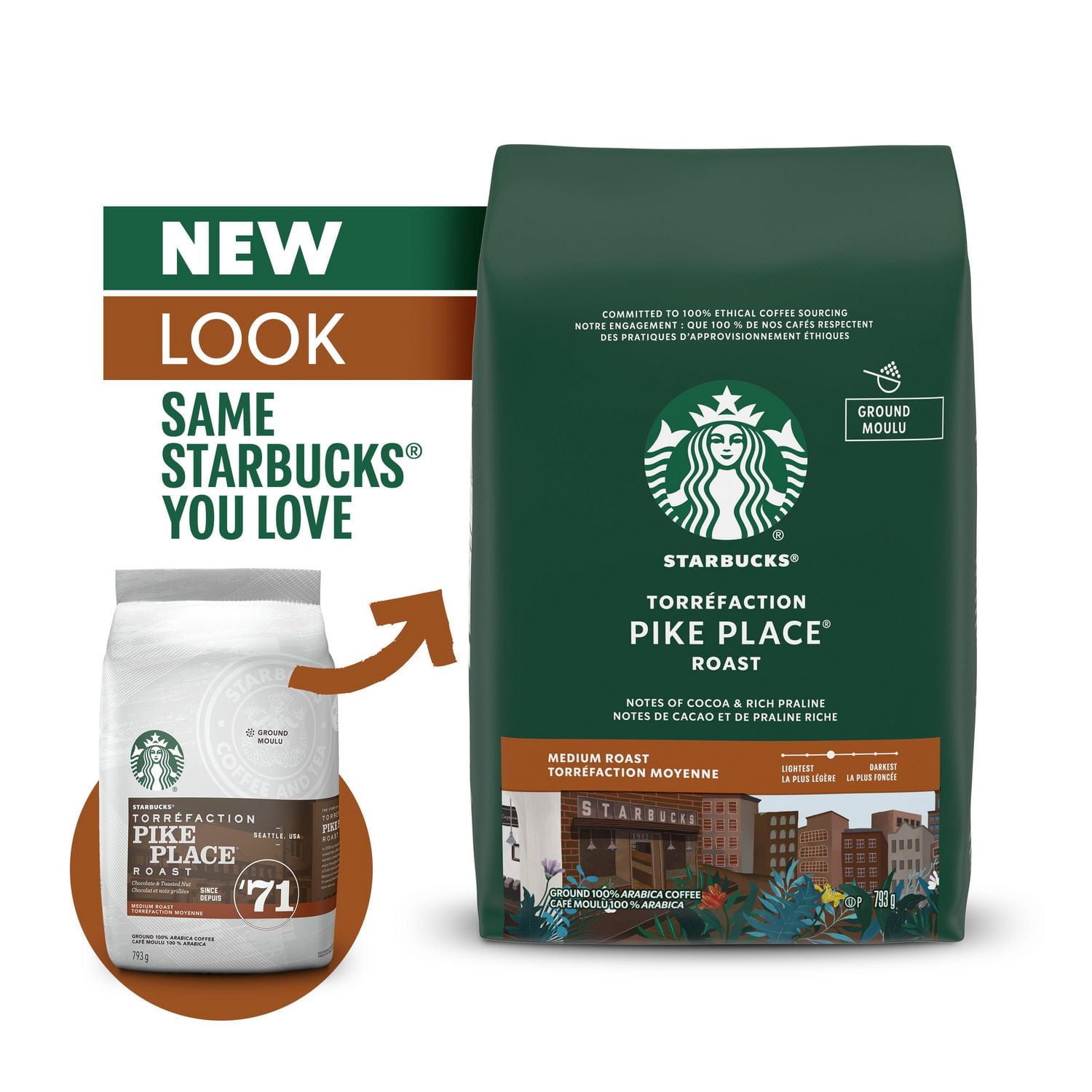 STARBUCKS® Pike Place Roast® Medium Roast Ground Coffee 793g Bag