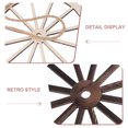 thumbnail image 4 of Western Home Decor 2Pcs Wooden Wheels Coffee 7.87 Inch for Home Bar and Garage, 4 of 9