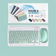 thumbnail image 3 of Mini Ensemble Clavier Souris Sans Fil Bluetooth Rechargeable Compatible pour Android IOS Windows Violet, 3 of 5