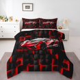 thumbnail image 2 of Erosebridal Neon Car Bedding Queen Comforter Set for Boys, Racing Car Down Comforter, Sports Decor, Reversible 3-Piece, 2 of 7