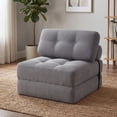 thumbnail image 4 of Costway Folding Sofa Bed, Convertible Sleeper Chair with Pillow Back Support Corduroy Cover Gray, 4 of 10