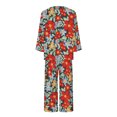 thumbnail image 5 of Tenues 2 Pcs pour Femmes 2 Pcs Pyjama Confortable à Col Rond et Manches Longues pour la Maison Ensemble de Sport Ensembles pour Femmes en Liquidation, 5 of 5
