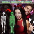 thumbnail image 2 of Glow In The Dark Skeleton Body Halloween Toy 30Cm Long Plastic Material With Movable Joints For Party Decoration White, 2 of 9