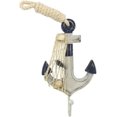 thumbnail image 1 of Hampton Nautical 7" Decoration Wooden Rustic Decorative Blue & White Anchor with Hook, 1 of 5