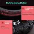 thumbnail image 3 of Steering Wheel Cover Great Grip with 3D Honeycomb Anti-Slip Design, Universal 15 Inch (Purple), 3 of 6
