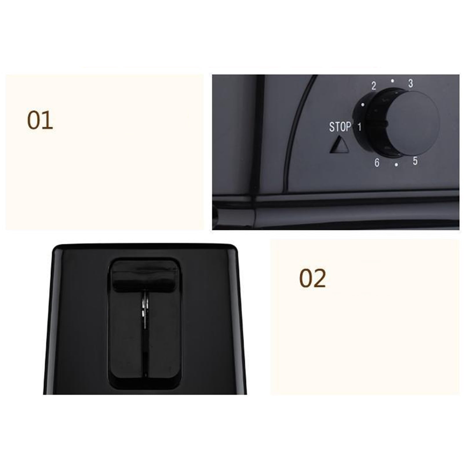 BH 002 Automatic Toaster Multifunctional 2 Slice Toaster Home Breakfast Machine AC 220V Black