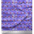 thumbnail image 1 of Soimoi Polyester Crepe Fabric Check,Tropical Leaves & Flamingo Bird Fabric Prints by Yard 52 Inch Wide, 1 of 1