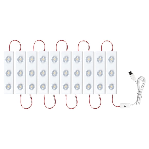 Amdohai Makeup Mirror Light Bulb Soft Light Stepless Dimming USB Power Hand-sweep Switch Bathroom Dresser Fill Light (14 bulbs)