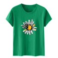 thumbnail image 4 of Ovbmpzd Short Sleeve Ladies Tops Green Funny Comfy Pullover Graphic Tees Womens Blouses M, 4 of 5