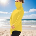 thumbnail image 1 of Ovbmpzd Womens Tops Yellow Long Sleeve Sun Protection Breathable Solid Tees Womens Shirts XXXXXL, 1 of 8