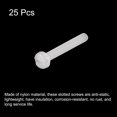 thumbnail image 3 of Unique Bargains Nylon Machine Screws, M2x16mm Slotted Pan Head Fasteners Bolts, White 25Pack, 3 of 4