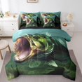 thumbnail image 1 of YST Big Bass Fish 7-Piece Comforter Set, Twin, 7 Count, 1 of 4