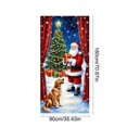 thumbnail image 3 of Uuiauoio Couverture de Porte de Noël avec Design de Père Noël, Rideau de Porte de Fête pour Décoration Intérieure et Extérieure, Décoration de Fête, Pièce Décorative pour la Maison et les Réunions de Famille, 3 of 7