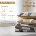 thumbnail image 2 of Regency Heights King Size Comforter Set, Yellow Bedding Set for All Seasons, 3-Piece Round Geometric Print Bedding Comforter Set, 2 of 9