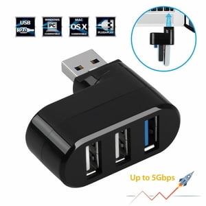 DEBGFS USB Splitter 180° Rotatable 3.0 USB Port Expander Mltiport USB to USB Adapter Portable Hubs