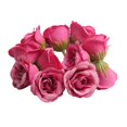 thumbnail image 2 of yuksok 10pcs Tête pour la Décoration de Fête de Mariage Rose Rouge, 2 of 7