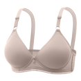 thumbnail image 1 of Kcodviy Women Lace Back Button Workout Bra Shaping Cup Adjustable Shoulder Wireless Bra for Women Strap Large Size Underwire Sports Bras for Women Pack Bra, 1 of 6
