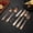 Rose Gold-As shows, variant on Stainless Steel Cutlery Set, Elegant 6-Piece Knife, Fork & Spoon Set, Silver/Rose/Black/Multicolor, Durable Dining Utensils for Home Kitchen & Dining, Complete Cutlery for Special Occasions
