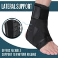 thumbnail image 2 of Lace Up Ankle Brace for Sprained Ankle, Adjustable Ankle Stabilizer for Men & Women, Figure 8 Ankle Support Brace for Volleyball, Basketball, Injury Recovery! (L), 2 of 4