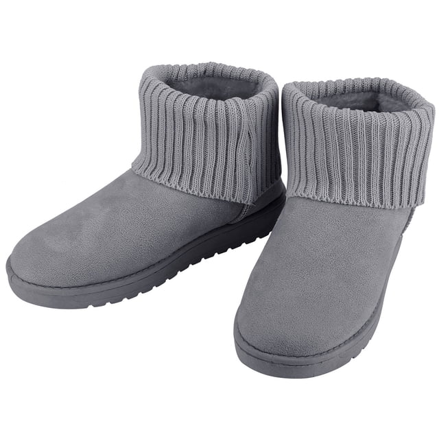 GPCT Bottes d'Hiver pour Femme en Suède Mi-Mollet Botte Chaussure Courte Peluche Doublure Chaude Chaussures