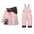 thumbnail image 1 of RXMEKW Insulated Down Jacket And Overalls Set For Toddlers Winter Ski Suit With Snap Crotch For Boys And Girls In Blue, 1 of 9