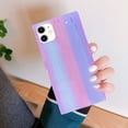 thumbnail image 4 of Compatible with iPhone Case, Square Colorful Sparkle Bling Rainbow Soft Silicone Case Cover Protective Shockproof Fashion Iridescent Design for Girls Women (iPhone 12mini,Purple), 4 of 7