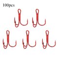 thumbnail image 2 of Corrosion Resistance Red 100PCS Fishing Hook, Fishhook, For Stream Sea Fishing Pool Wild Fishing 8#, 2 of 8