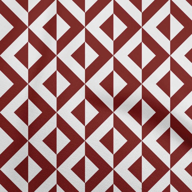 oneOone Velvet Maroon Fabric Geometric Sewing Craft Projects Fabric Prints By Yard 58 Inch Wide
