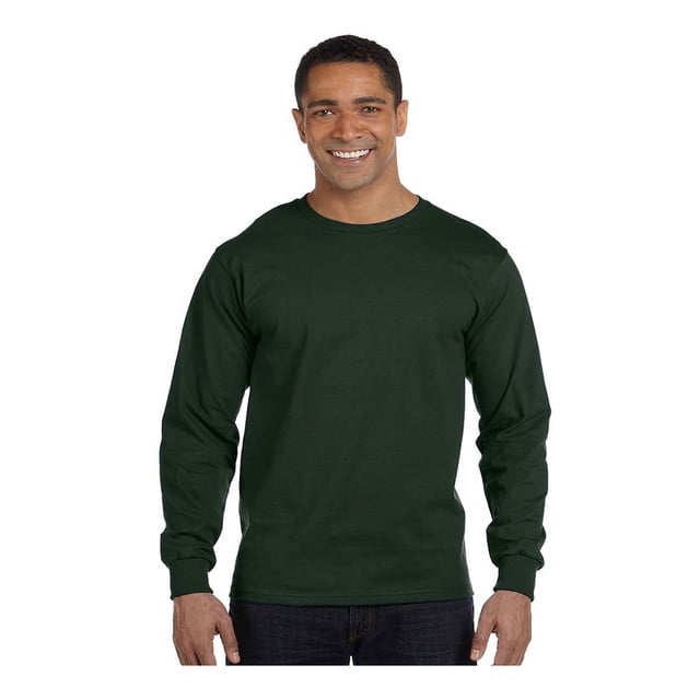 Hanes T-Shirt Robuste à Manches Longues et Col Ras du Cou pour Hommes, Style 5186