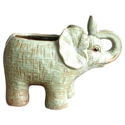 Coofit Succulent Pot Ceramic Elephant Flower Pot Succulent Planter Plant Pot for Home