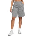 thumbnail image 1 of Fsgntruao Womens Casual Cargo Shorts Multi Pockets Button Fly Work Shorts Breathable Summer Outdoor Shorts, 1 of 7