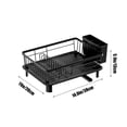 thumbnail image 3 of SPOORYYO Dish Drying Rack, Space-Saving Dish Rack, Dish Racks for Kitchen Counter, Kitchen Dish Drainers with Removable Utensil Holder, Plate Rack and Drainboard, 14.9''L x 11''W x 5.1"H, 3 of 7