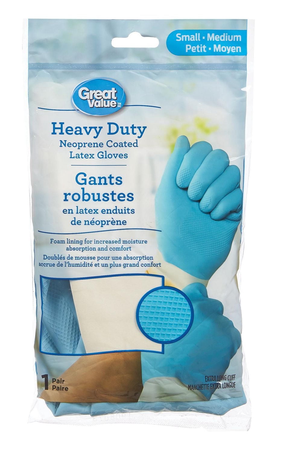 Gants robustes en latex enduits de néoprène de Great Value