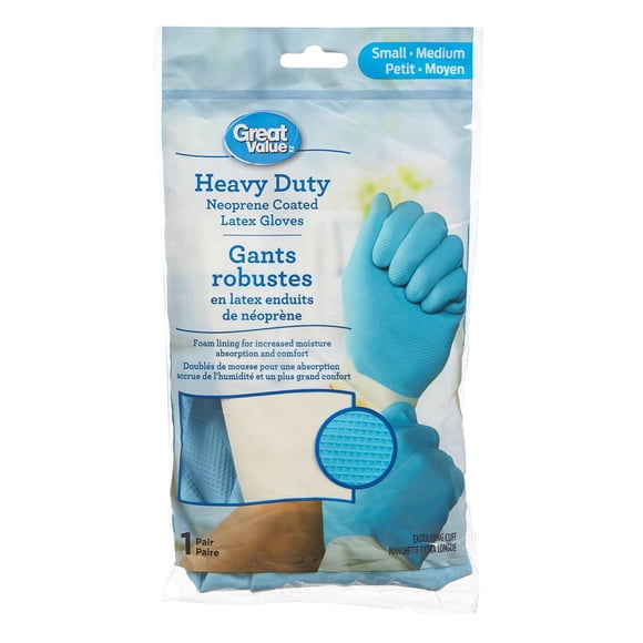 Great Value Heavy Duty Neoprene Coated Latex Gloves