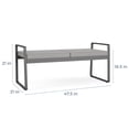 thumbnail image 2 of Gansett Reception Waiting Room 2-Seat Bench / Silver Steel / Light Gray, 2 of 5