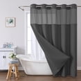 thumbnail image 4 of Shower Curtain Rings Full Star Plain Double Large Ring Shower Curtain Reversible for Bathrooms Heavy Duty Polyester Fabric Shower Curtains Shower Curtains for Bathroom, 4 of 6