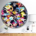 thumbnail image 2 of Designart 'The Lovers The Dreamers & Me Oversized Modern Wall Clock, 2 of 4