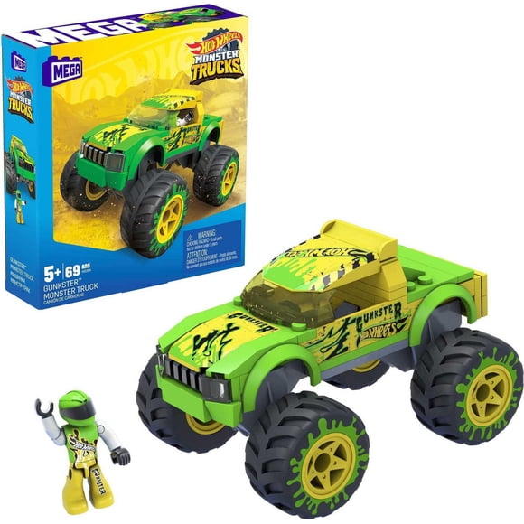 Mega Hot Wheels Gunkster Monster Truck Building Set - 69-pieces