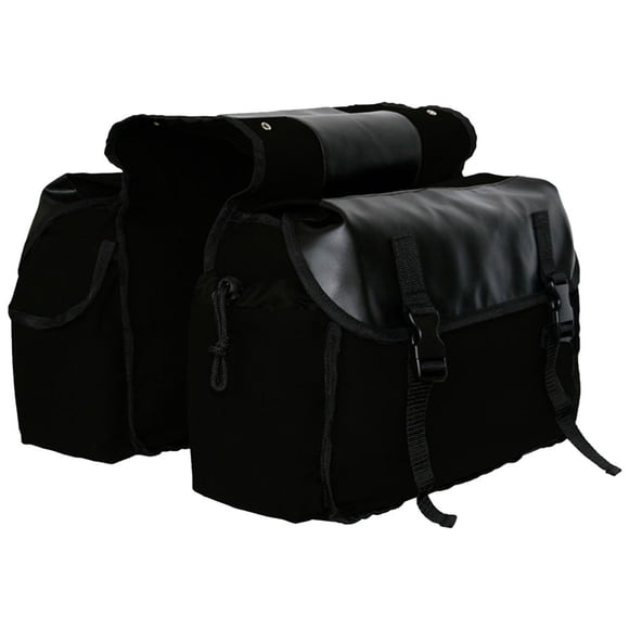 Almencla Waterproof Bike Double Pannier Bags Large Compartments for Black
