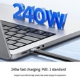 thumbnail image 2 of USB C Keychain Data Cable 10/20/40Gbps 60/100/240W Fast Charging Cable 4K Video Transfer Gold Plate Connectors, 2 of 7