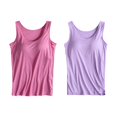 thumbnail image 1 of Camisole en Coton pour Femmes, Camisole Ajustable avec Soutien-Gorge Intégré, Tricot Extensible, 1 of 6