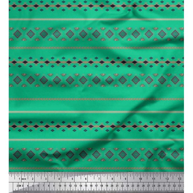Soimoi Rayon Fabric Geometric Southwestern Fabric Prints by Yard 56 Inch Wide
